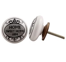 Sweet Home 1894 Flat Ceramic Drawer Knob